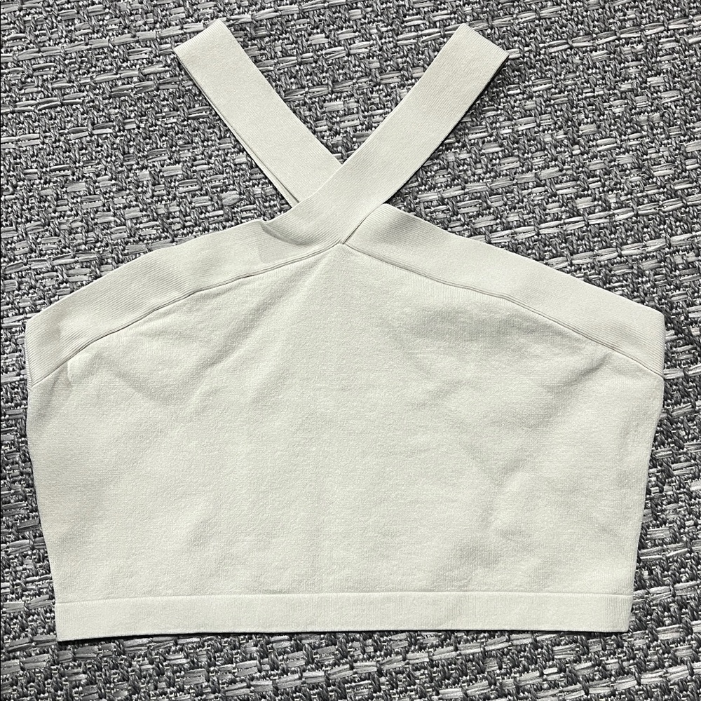 Babaton | Sculpt Knit Cross Cropped Top